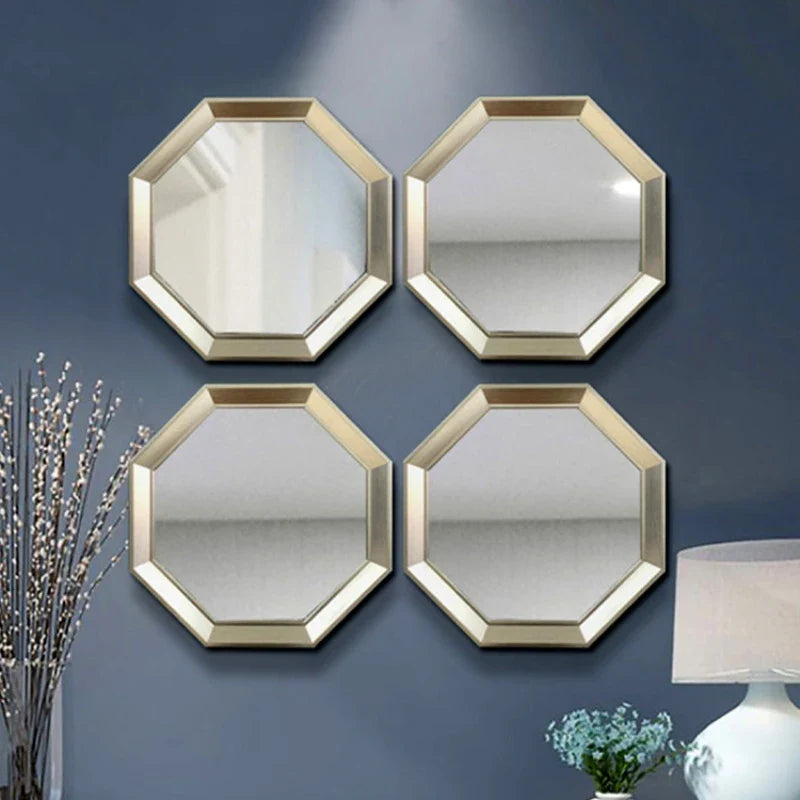 Metal hexagonal decorative mirrors for aesthetic decoration - view 2