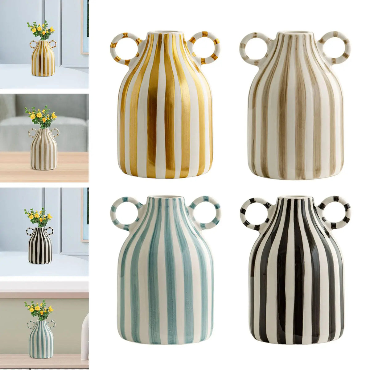 Decorative Flower Vase, Nordic Boho Vase, Small Vase, Home decor, Porcelain - view 5