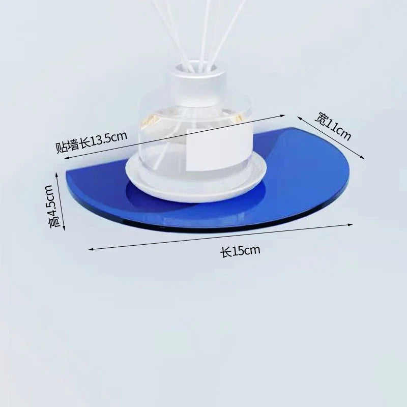 Acrylic floating shelf for modern invisible storage - 15x11cm 2