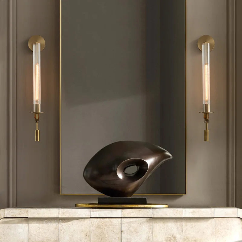 Retro brass wall sconce American country style - view 4