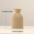Elegant Black Plastic Vase, Boho Chic Centerpiece - Khaki-S