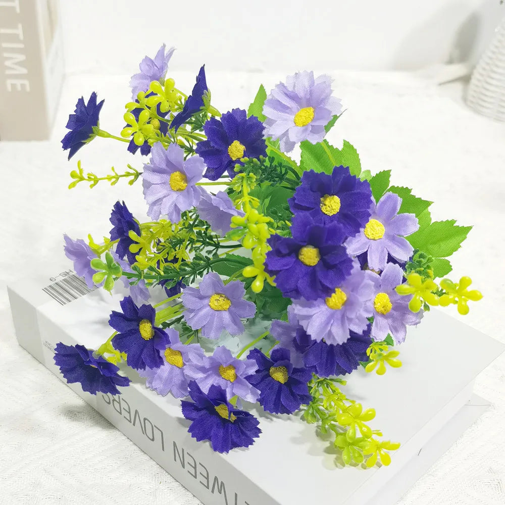 Uv-resistant artificial flower set for outdoor decoration - Dark Purple