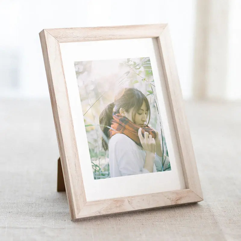 Vintage wooden photo frame for decoration and gift - Old White / A4 21X30cm