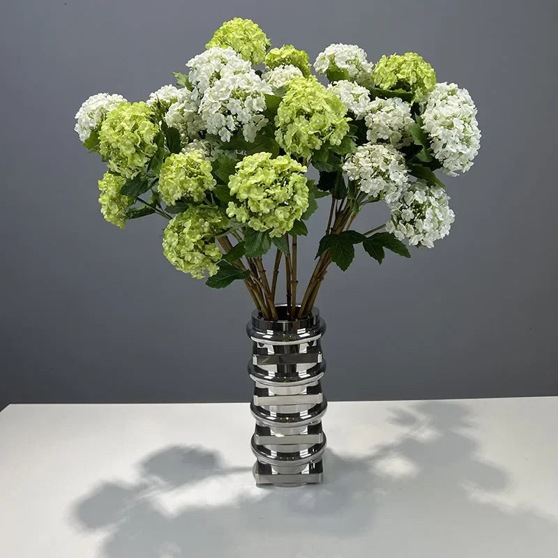 Artificial flowers hortensia decoration garden silk branch - view 2