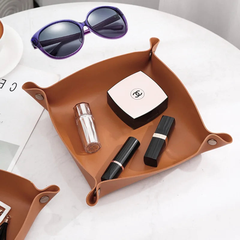 Multifunction leather storage tray for various objects - view 10