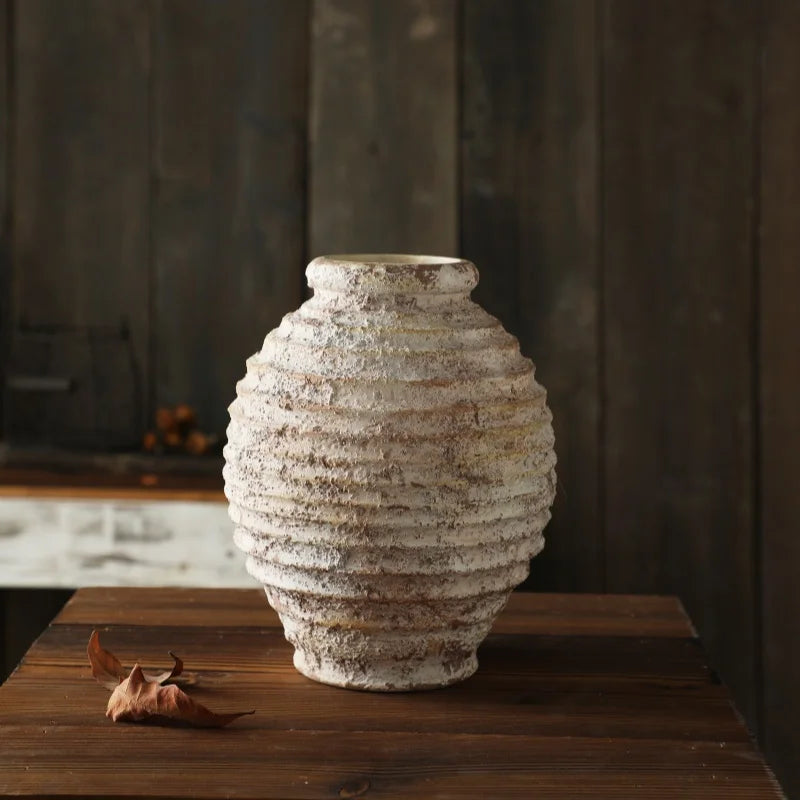 Vintage style vintage retro clay vase handmade home decoration - view 3