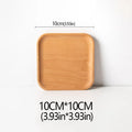 Wood Beech Plate Fruit Plate Oval Pallet trays decorative Candy Rectangular Dessert Dinner Tableware Tray, Kitchen Accessories - 10x10cm Square plate