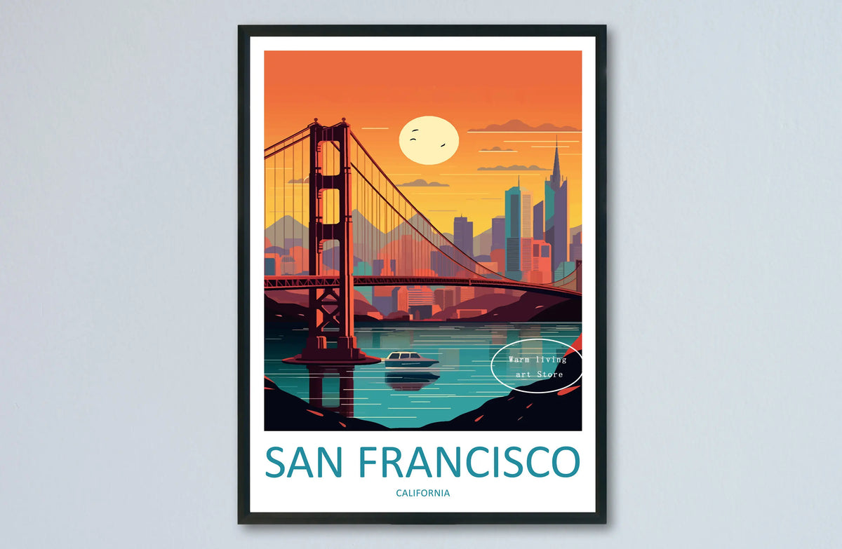 New York Rome Tokyo and Venice Canvas Travel Poster - 60X80cm Unframed / 6