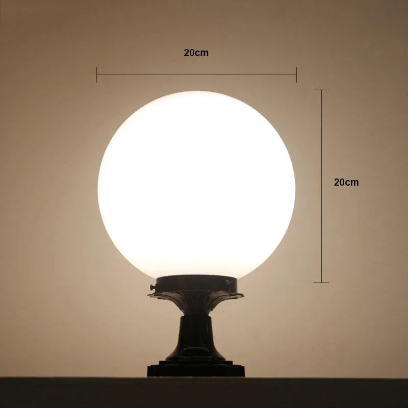 Outdoor pillar lamp decorative ball for garden lighting - A / Transparent