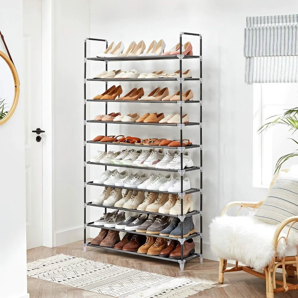 10 level standing shoe shelf large storage capacity - view 4