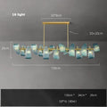 LED crystal glass chandelier for elegant lighting - Neutral light / 150cm