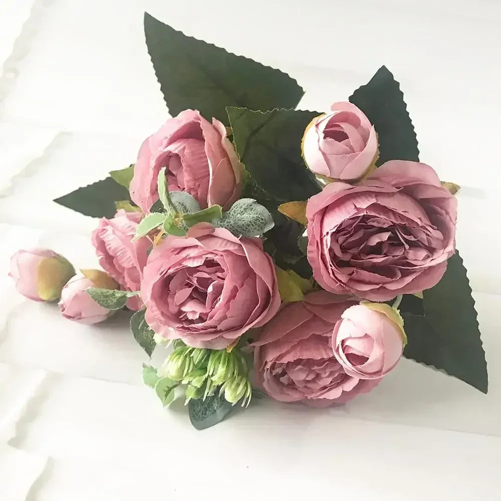 Small bouquet of artificial flowers for spring and festive decorations - 24