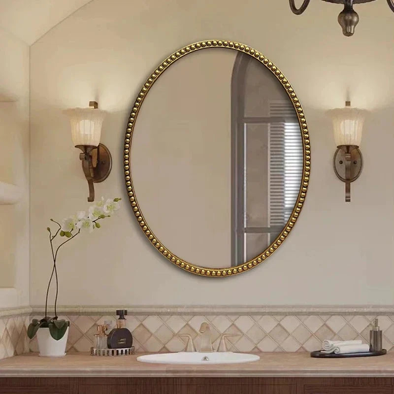 Decorative mirror oval wall in Nordic macrame for decoration - view 7