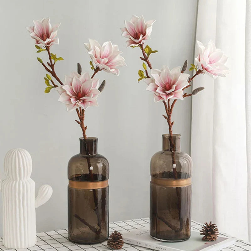 Large branch of artificial magnolia for autumn decoration - view 3