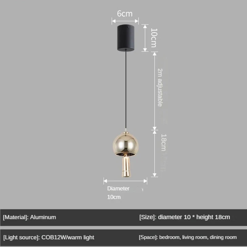 Decorative pendant light high-end creative wind chime and design - Gold / Warm White