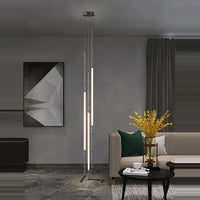 Art decoration chandelier in black metal with led lighting