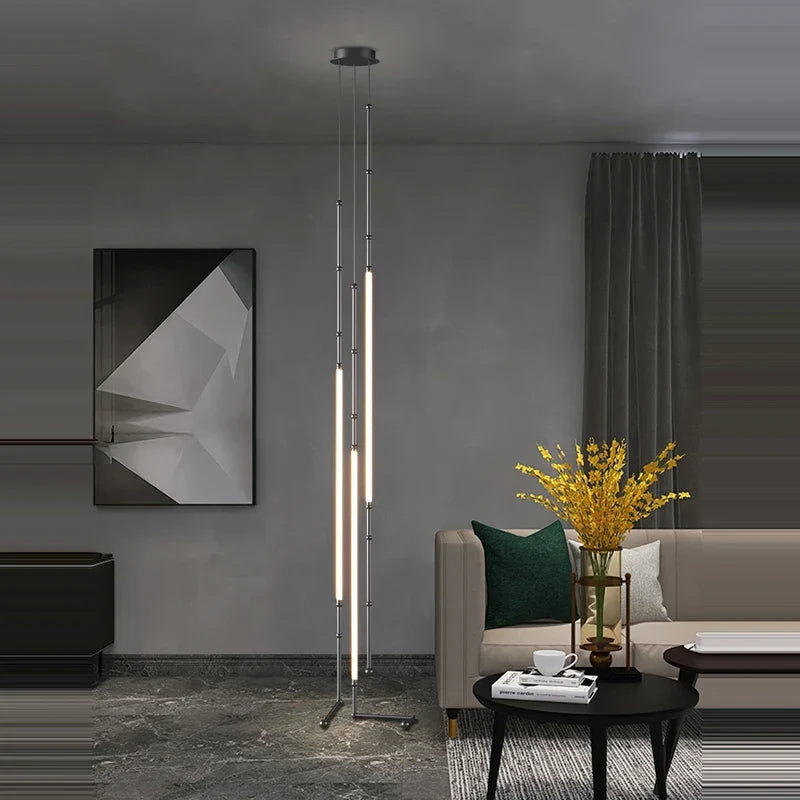 Art decoration chandelier in black metal with led lighting