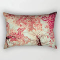 Rectangular throw pillow cover with tropical flower pattern 30x50 cm