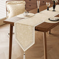 Linen table runner vintage flowers country style - 30x120cm