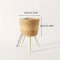 Woven wooden pot for flowers and interior decorative storage - COMME