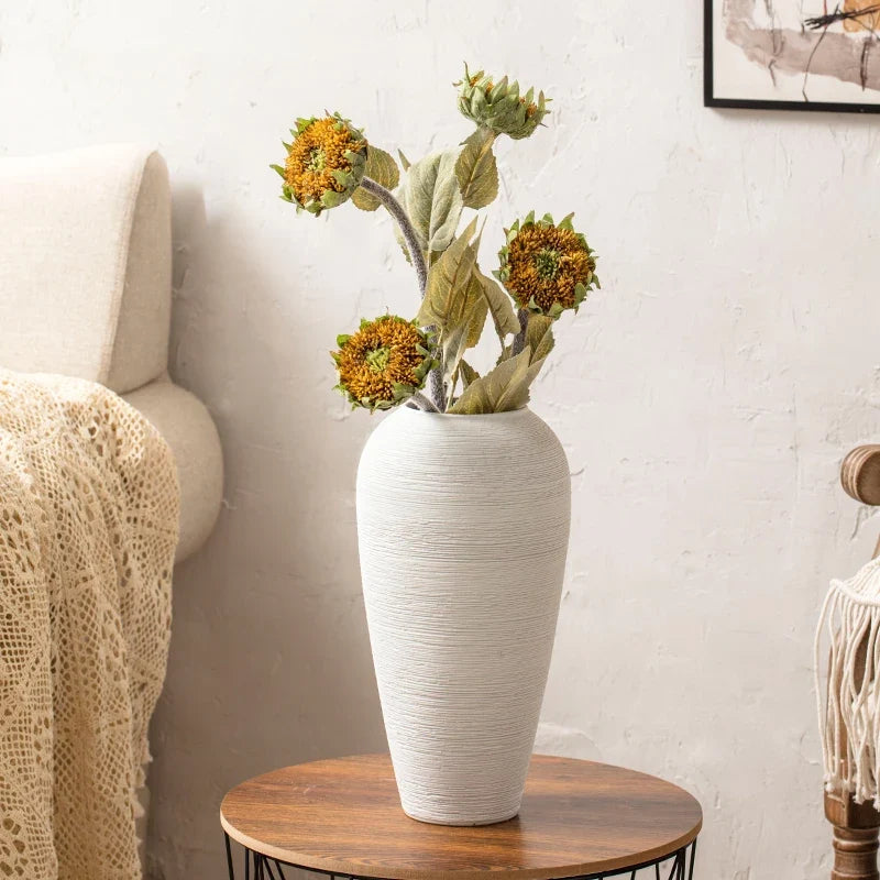Jingdezhen-Minimalist Countertop Combination Set, Creative Japanese Dried Flowers, Hydroponic Vase, Home Ornament, Solid Color - view 4