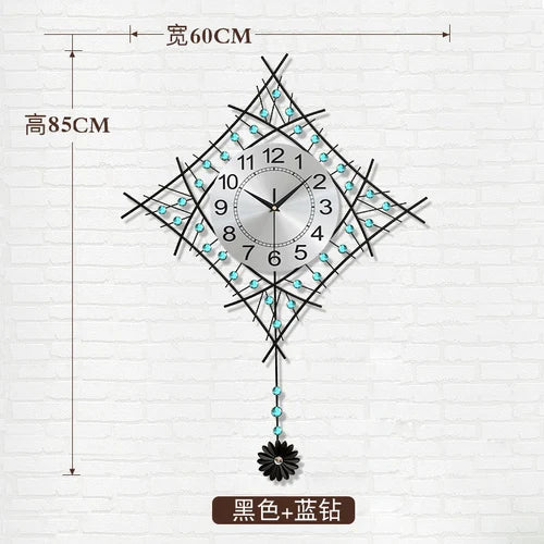 European unique metal clock with pendulum design - Style2 60X85CM
