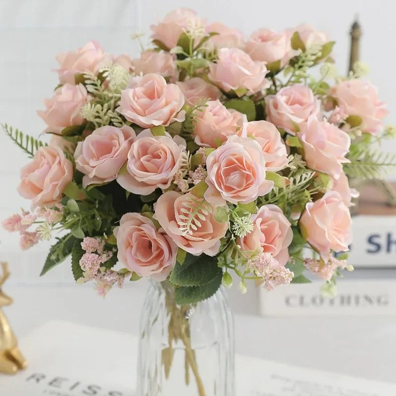 Bouquet of artificial peonies for wedding and interior decoration - Light Pink