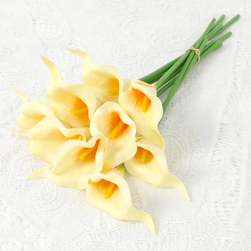 Lot of artificial flowers lys calla for wedding and floral decoration - G / 2 Pieces