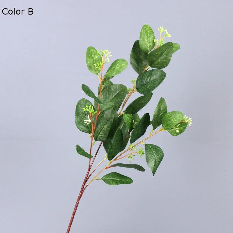 Decorative eucalyptus leaves with fruit for indoor use - B 1 Piece