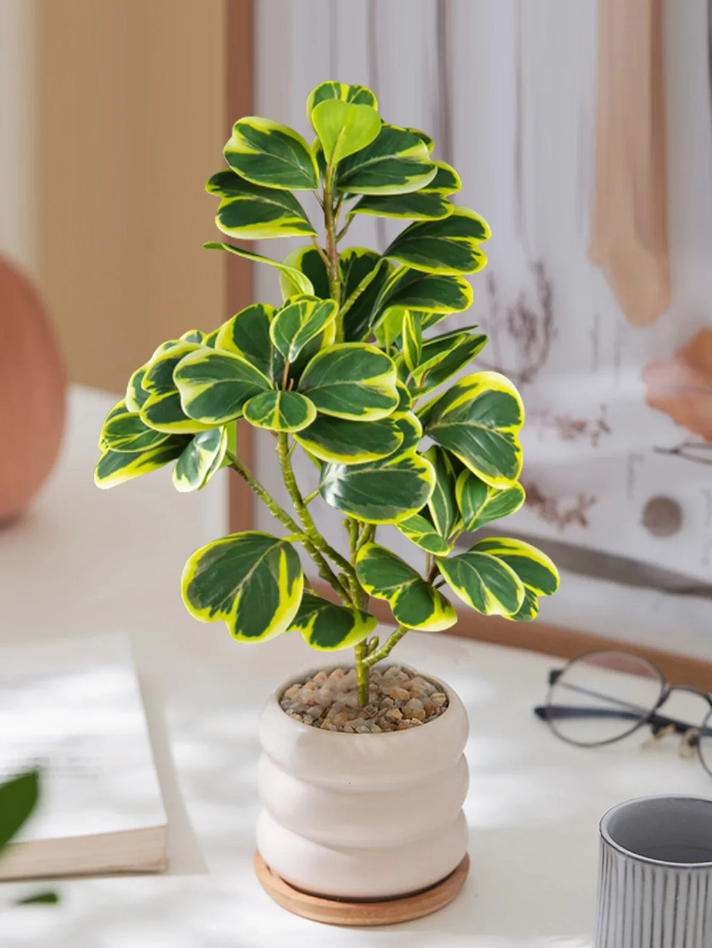 Small artificial plants heart leaves interior and exterior decoration