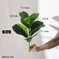 Artificial plants ficus Banyan leaves decoration garden office - 38 cm A / No Pot