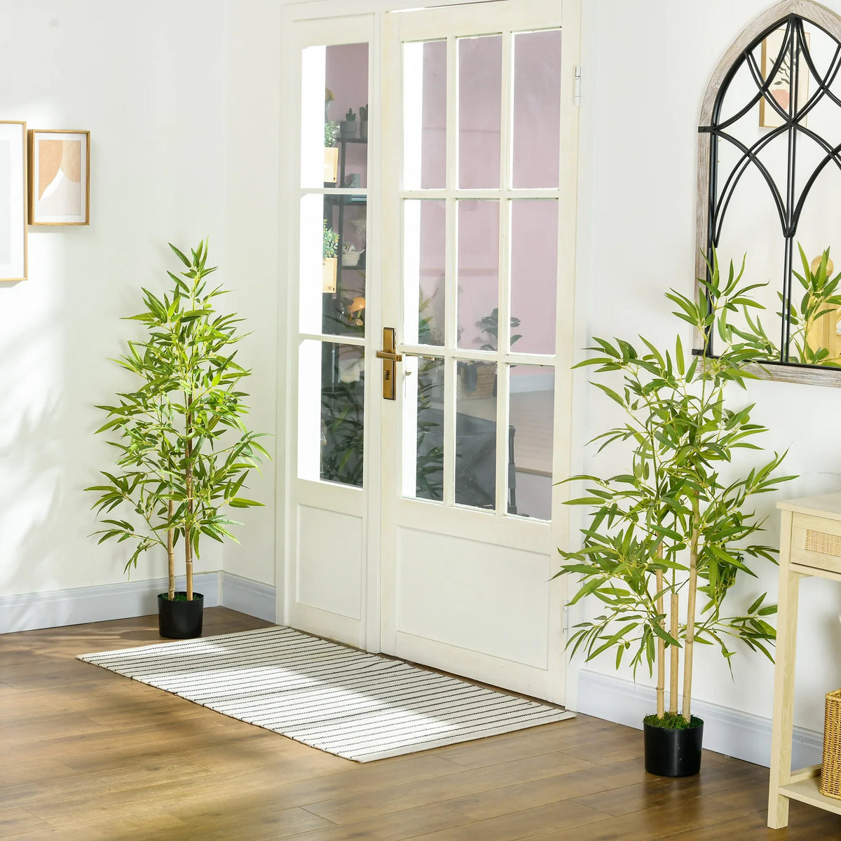 2 artificial plants with pot and 498 leaves - view 3