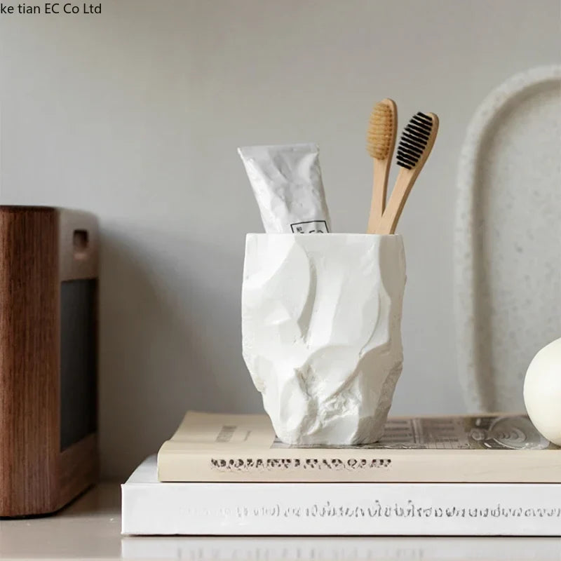 Portable rock shaped mouth bath cup for bathroom - view 4
