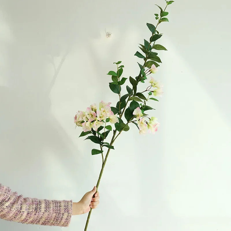 Artificial Silk Plum Flower Branch, 115 cm - Pink