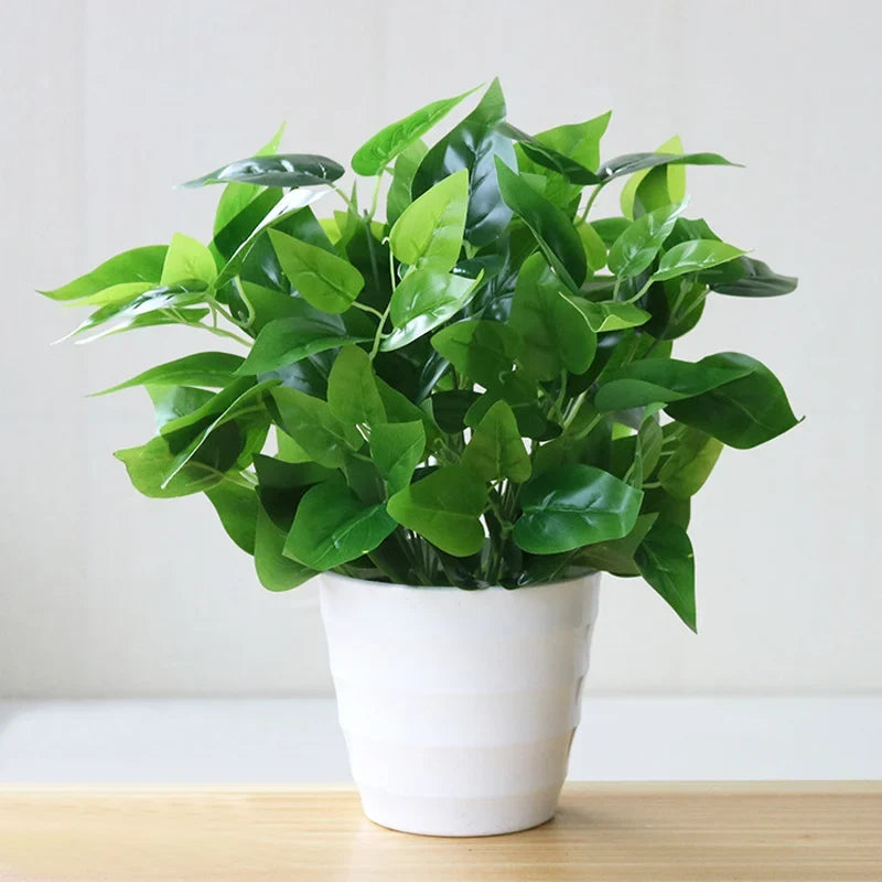 Artificial plastic plants for interior decoration and office