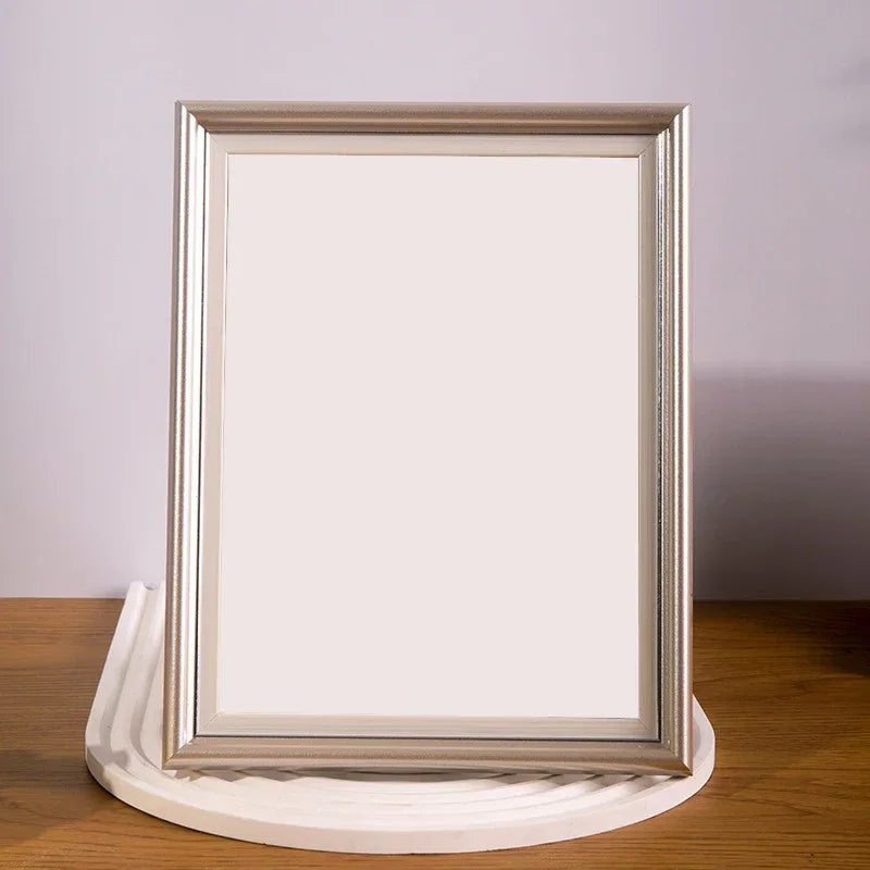 Wooden picture frame for family portraits and travels - Silver / 10 pouces - 20,3 x 25,4 cm