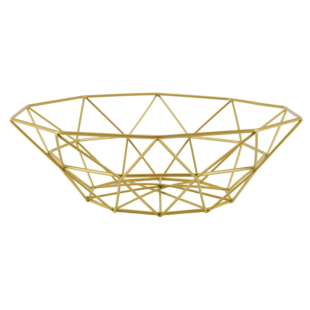 Metal Wire Fruit Basket Fruit Bowl, Large Round Bread Storage Bowl Stand