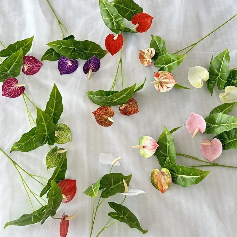 Artificial flowers anthurium for holiday and party decoration - view 3