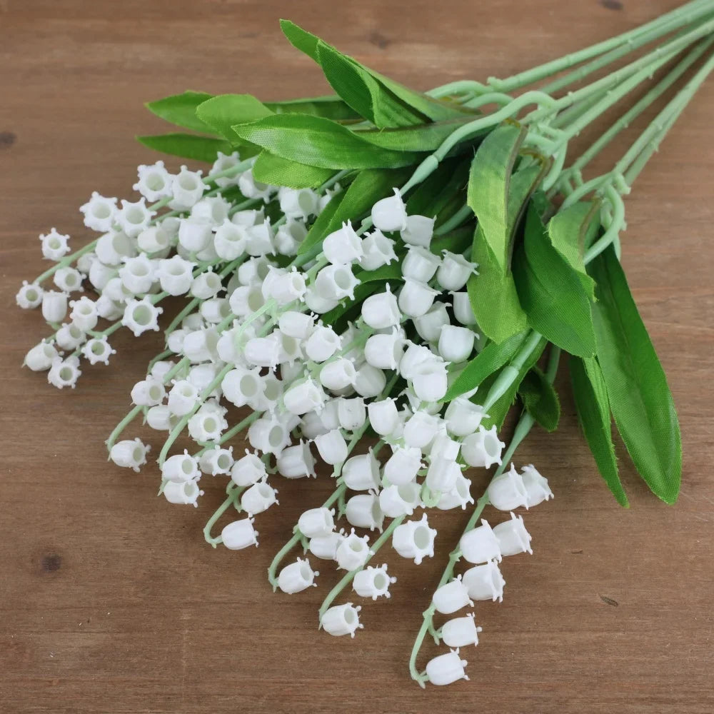 10 white artificial plants for wedding decoration - view 3