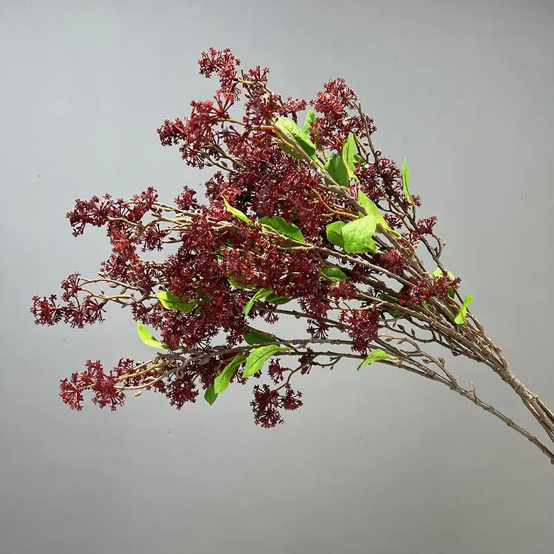 Set of 2 artificial flowers in decorative snow willow - view 5