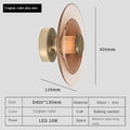 LED glass wall sconce design minimalist creative - Warm White (2700-3500K) / B-40cm
