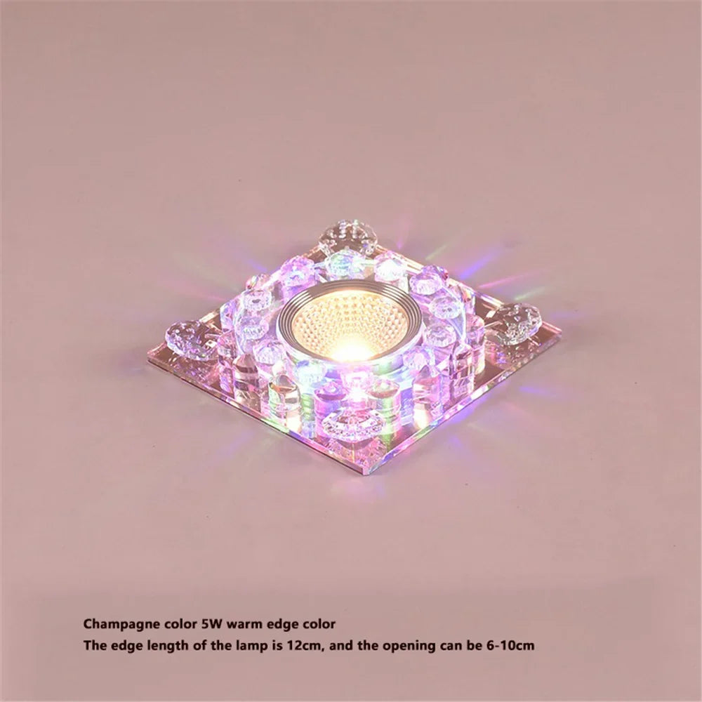Led square crystal rgb ceiling for varied interior decoration - P