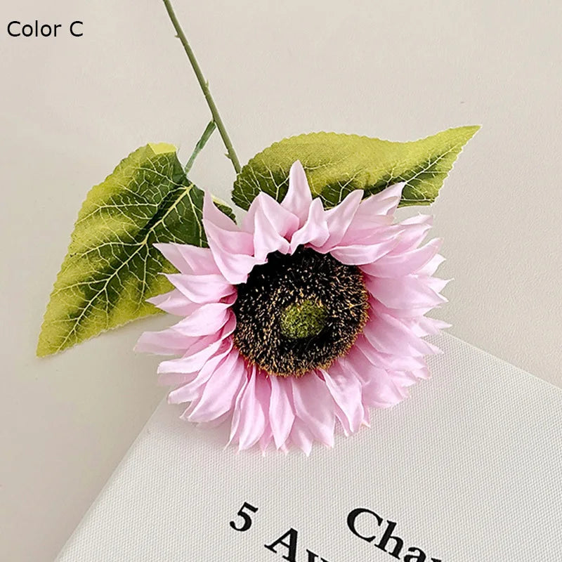 Artificial decorative sunflower for floral arrangements and photography - C 1 PIECE