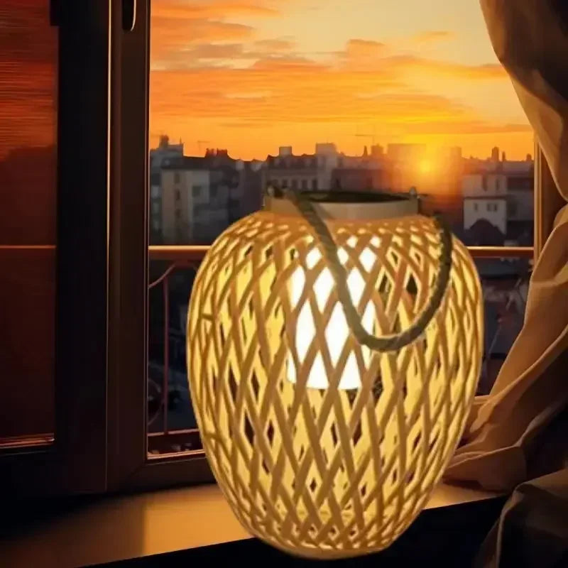 Outdoor solar lamp imitation bamboo for decorative garden - view 3