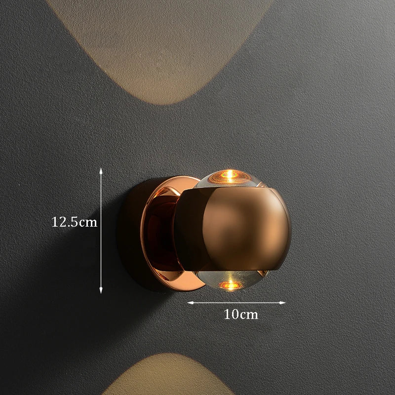 Minimalist wall-mounted light fixtures for modern interior lighting - Rose Gold