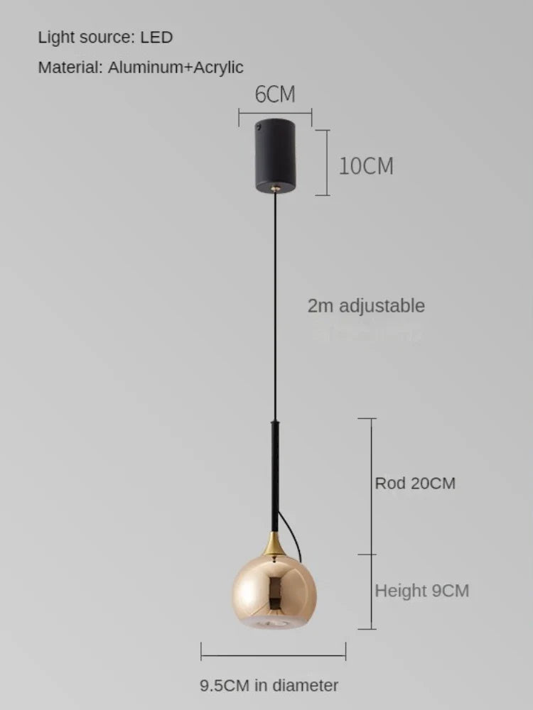 Modern bedside lamp with adjustable magnetic suction - Gold / 3300-5000k