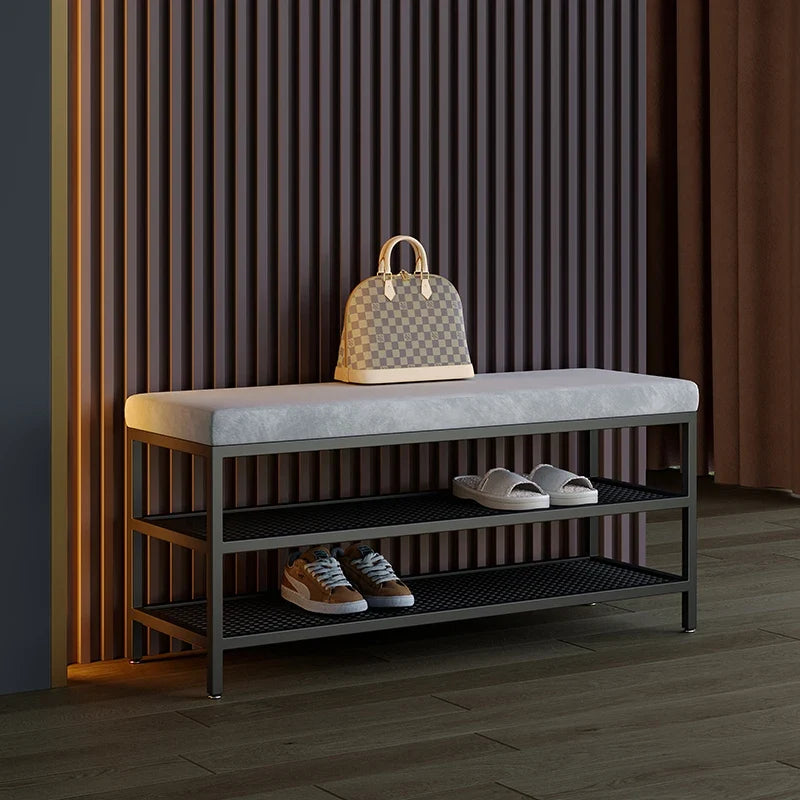 Modern design metal shoe shelf for elegant storage - view 2