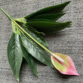 Tropical Monstera and Anthurium Artificial Plants, 6 Pot Options - No Pot B2 / No Pot