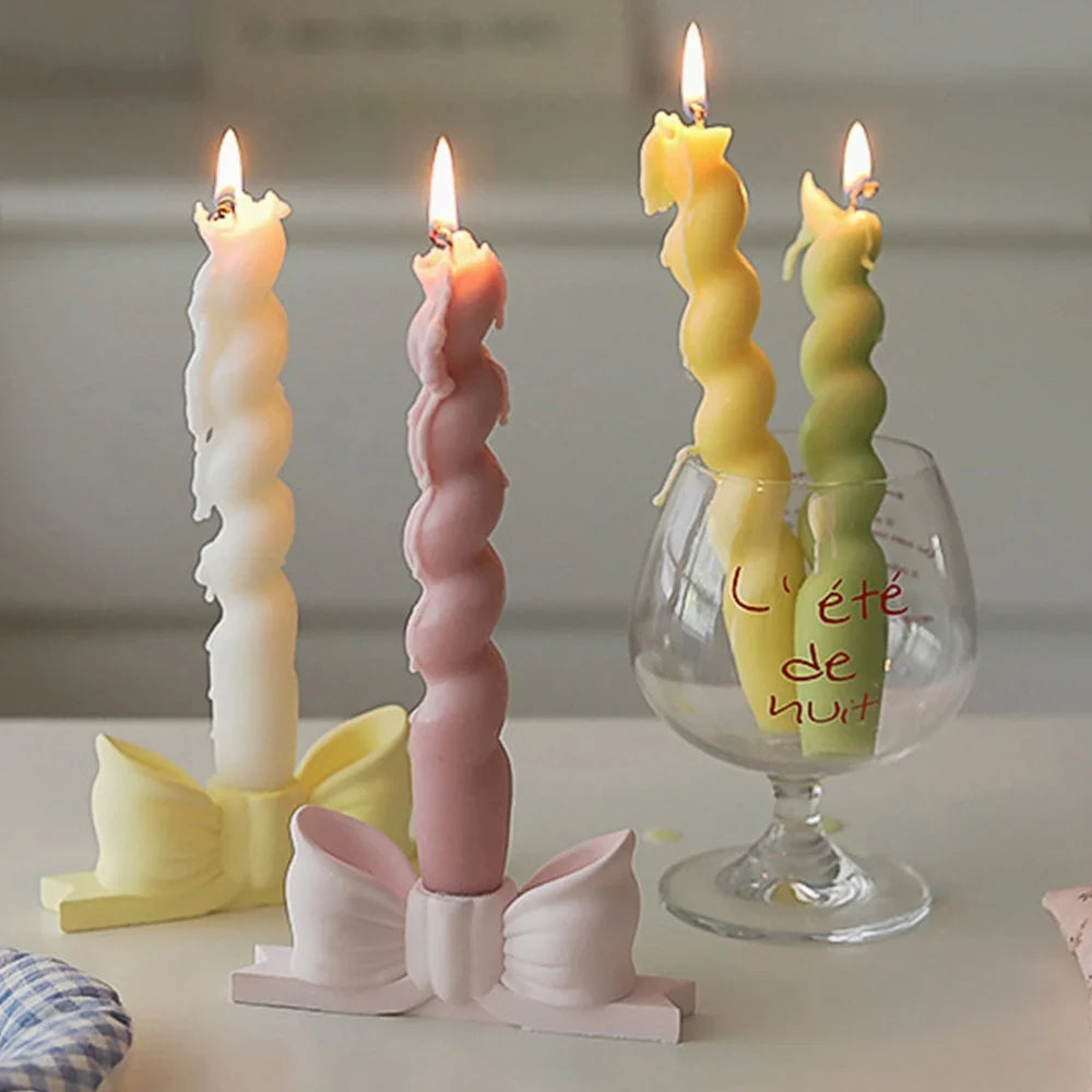 Korean vintage candlestick in the shape of a creative decorative knot - view 2