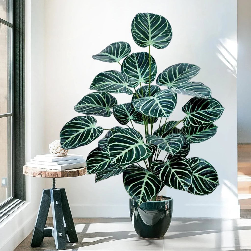 Artificial plant in pot apple leaf for interior decoration - view 2